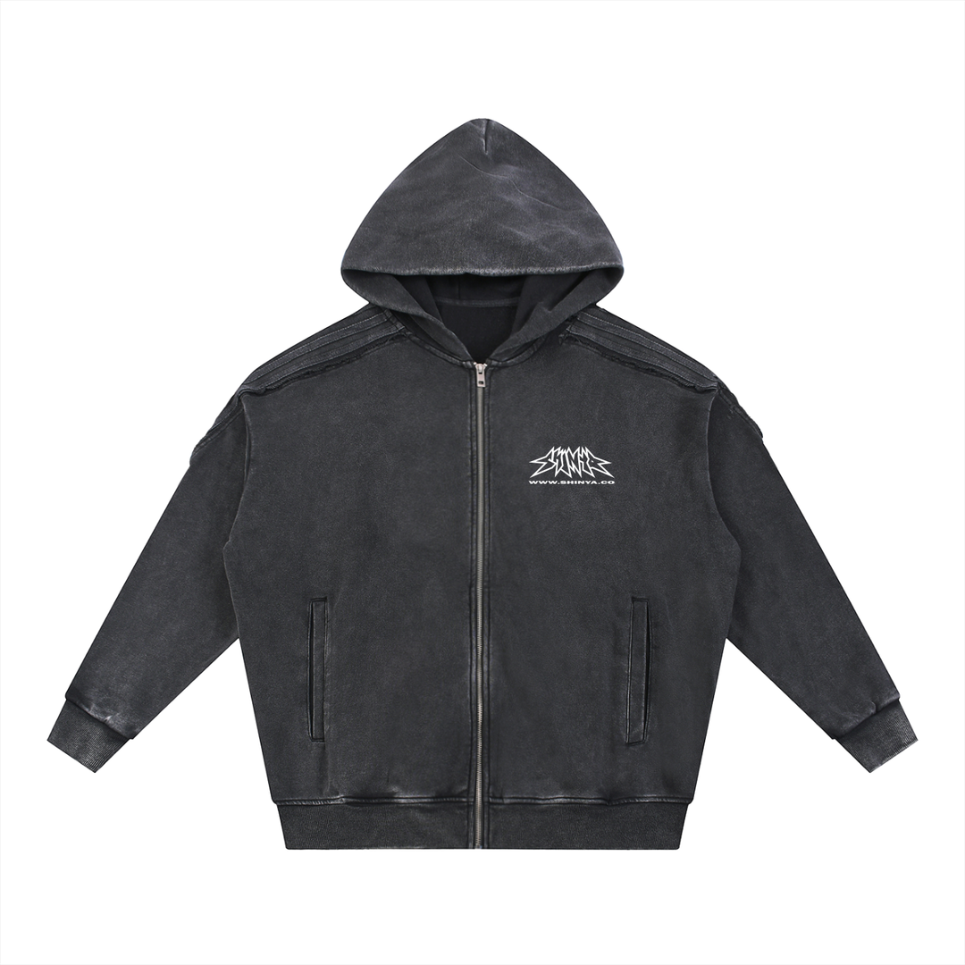 Destroy Club Raw Edge Zip Hoodie