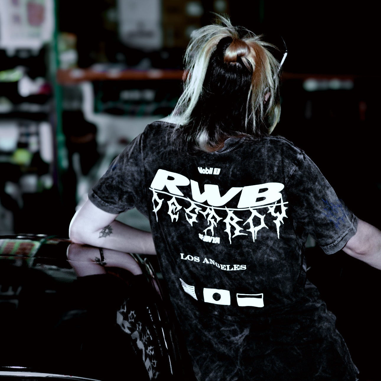 RWB X SHINYA WASHED DESTROY TEE – Shinya