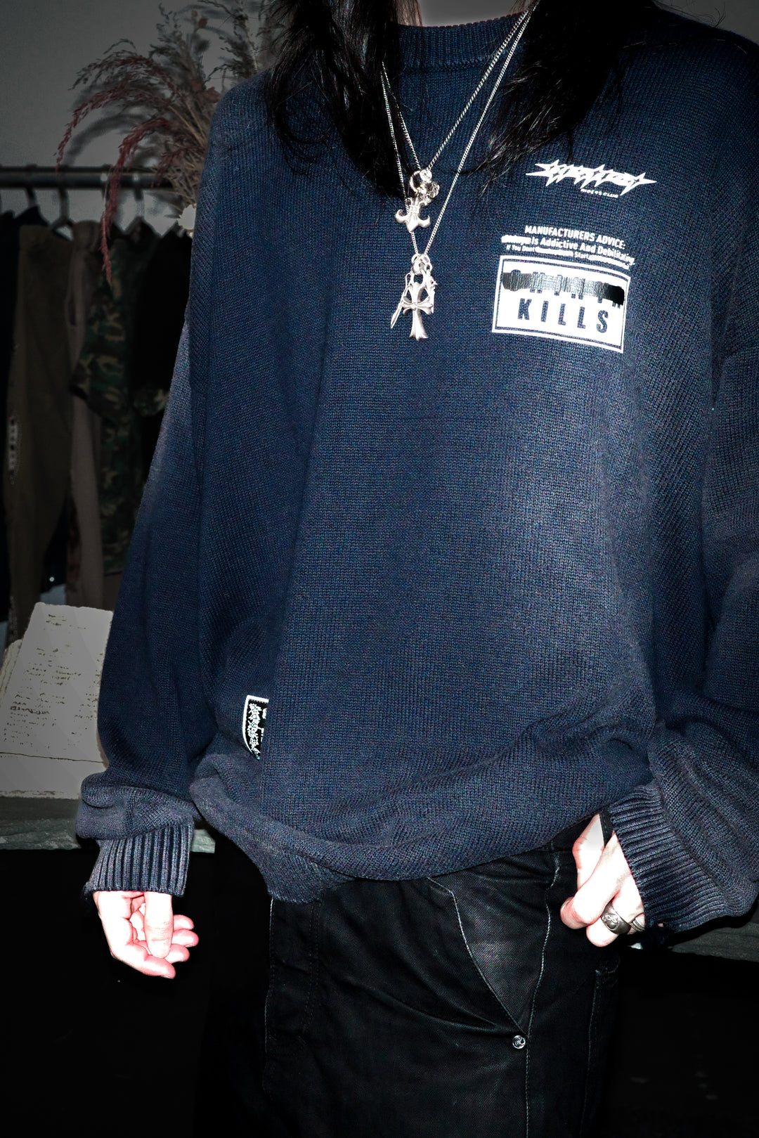 Shinya Kills Ripped Crewneck