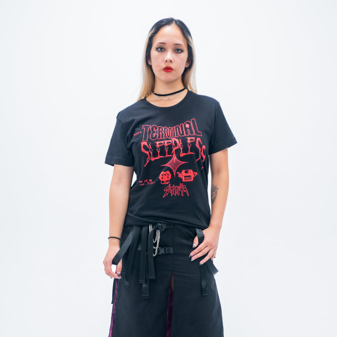 black and red shinya sleepless shirt