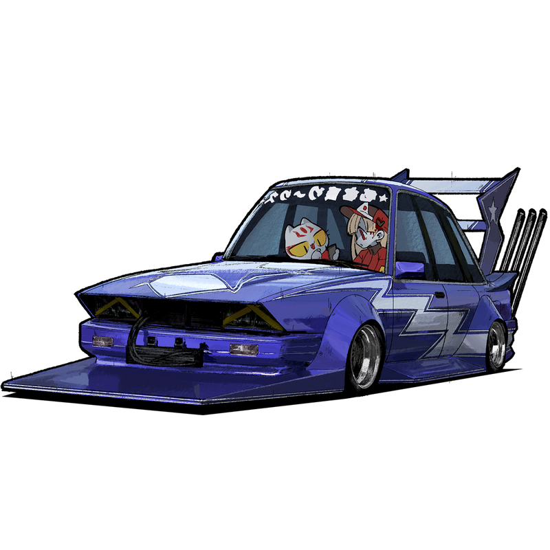 purple shinya car decal