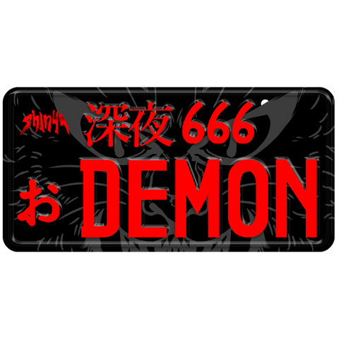 Demon License Plate