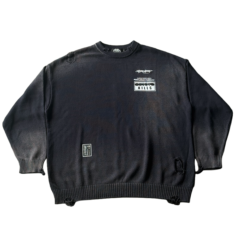 Shinya Kills Ripped Crewneck