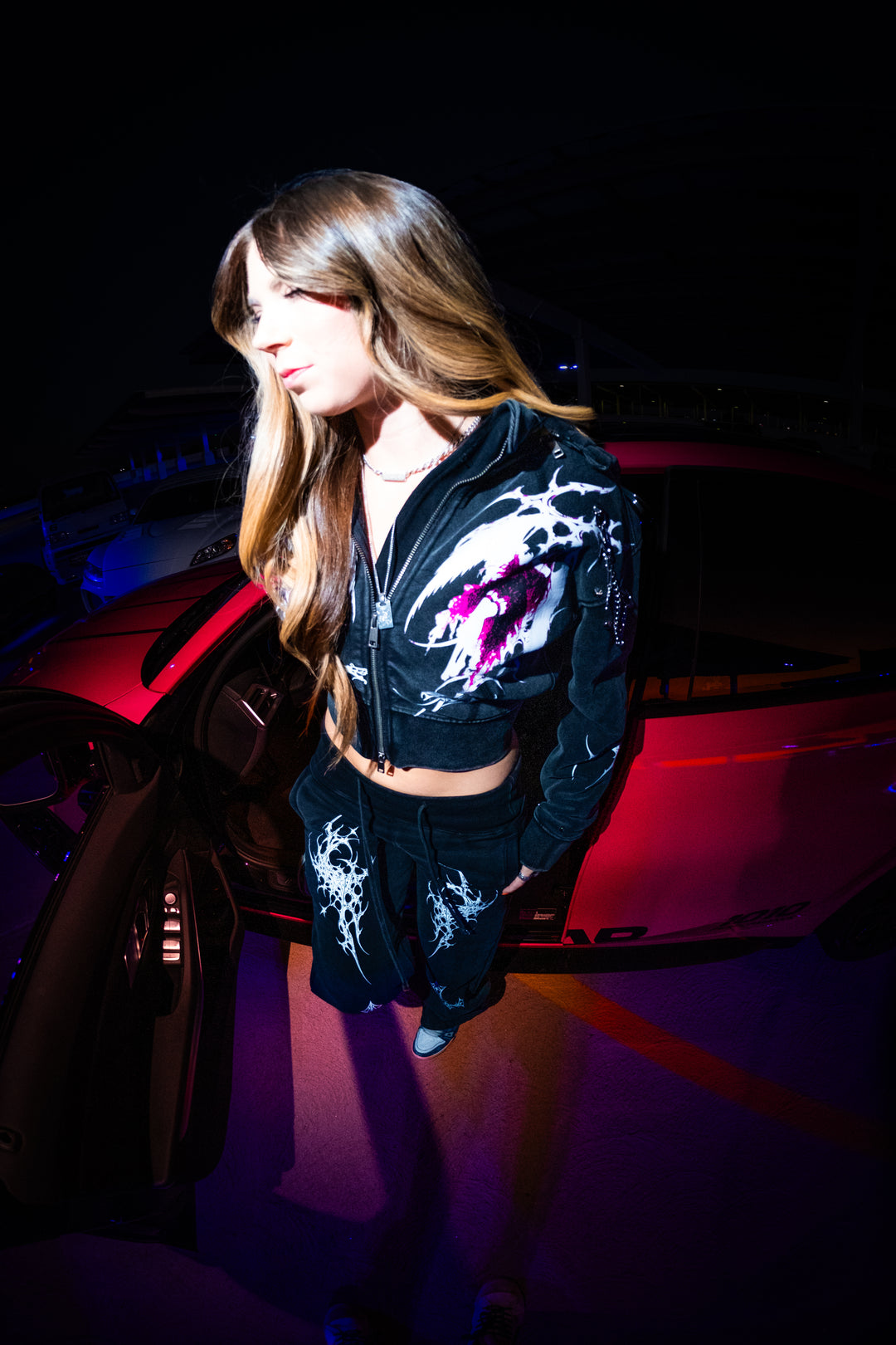 Twin Angels Cropped Sweatsuit