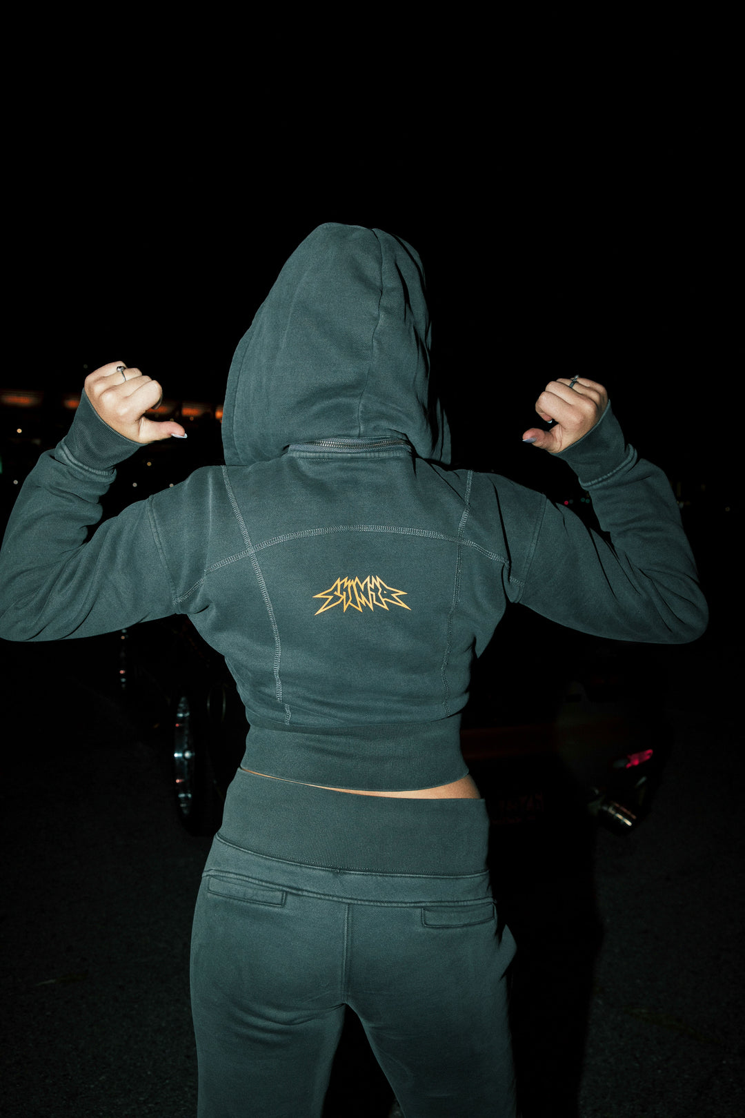 VHS Cropped Hoodie