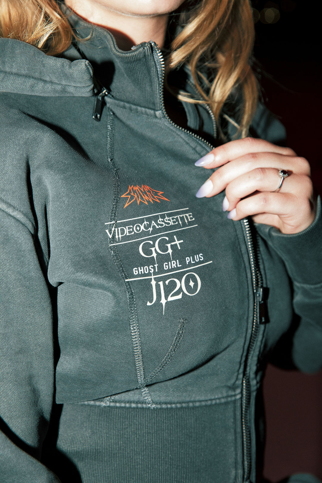 VHS Cropped Hoodie