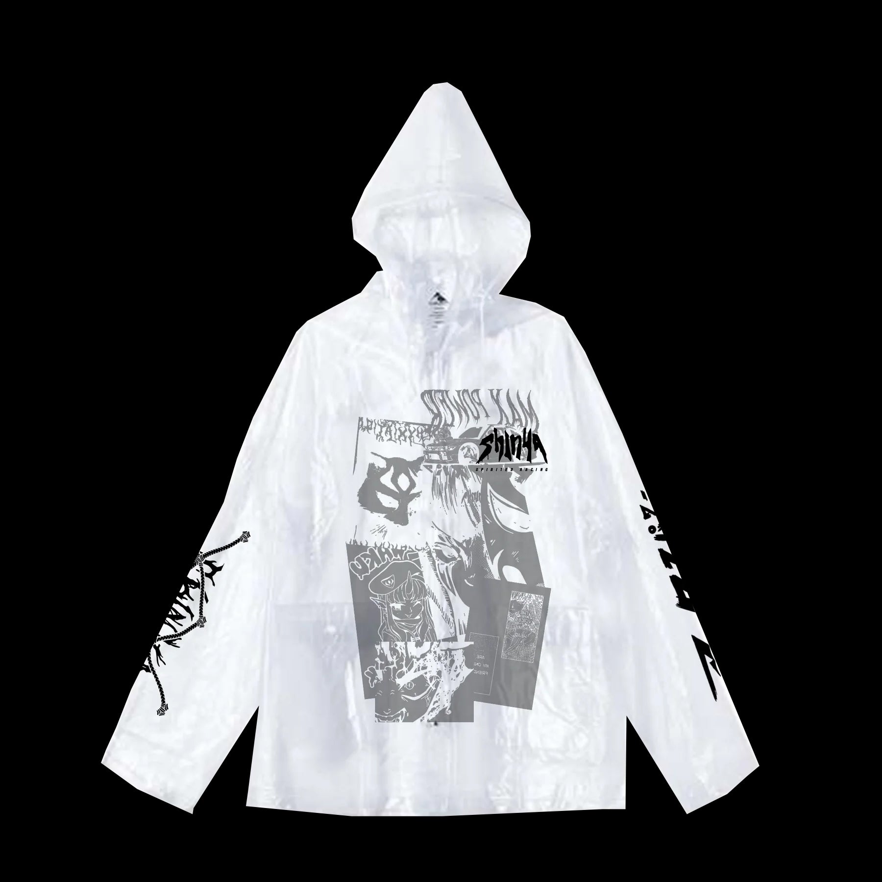 Clear Collage Raincoat – Shinya
