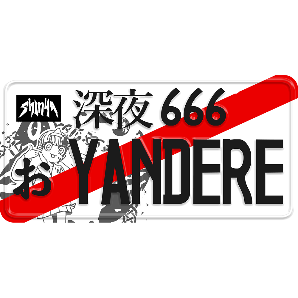 Yandere License Plate Shinya yandere-license-plate-shinya