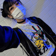 shinya jiro all over smiley graffiti print t shirt