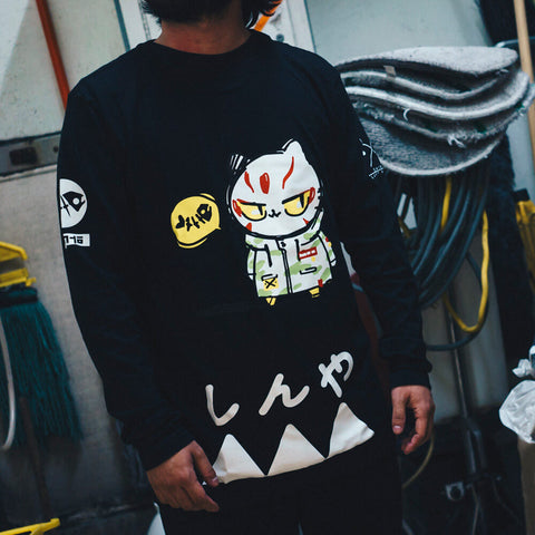 shinya jiro parka long sleeve tee